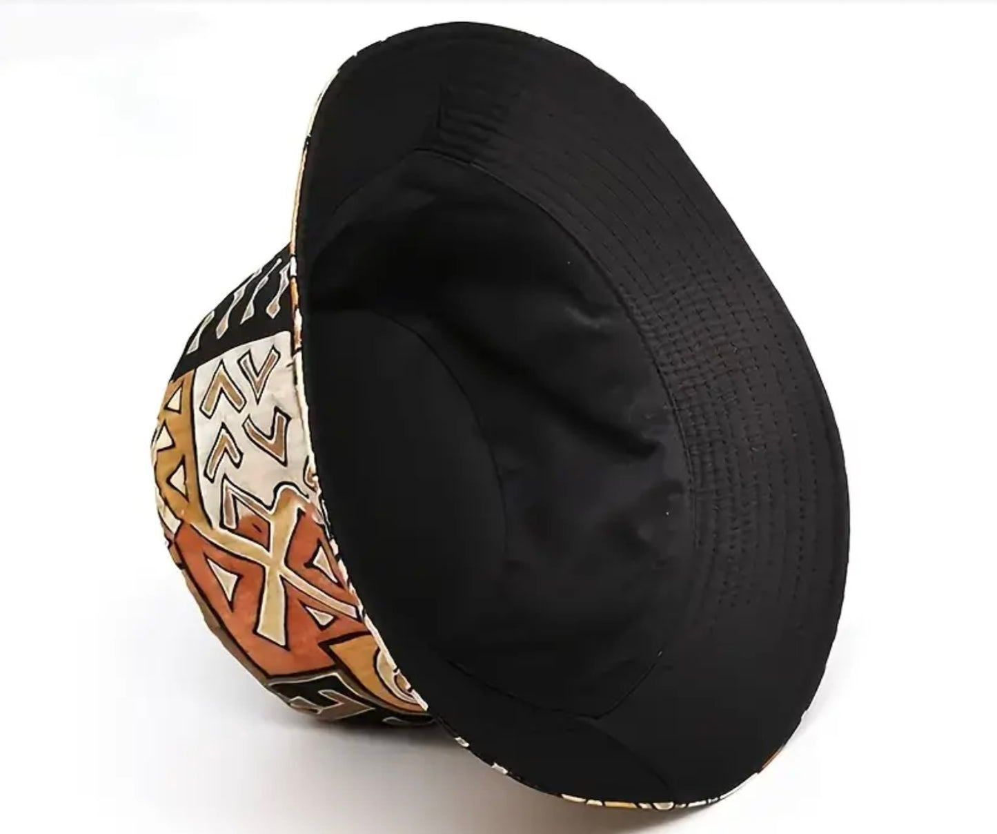 Vintage Geometric Print Bucket Hat