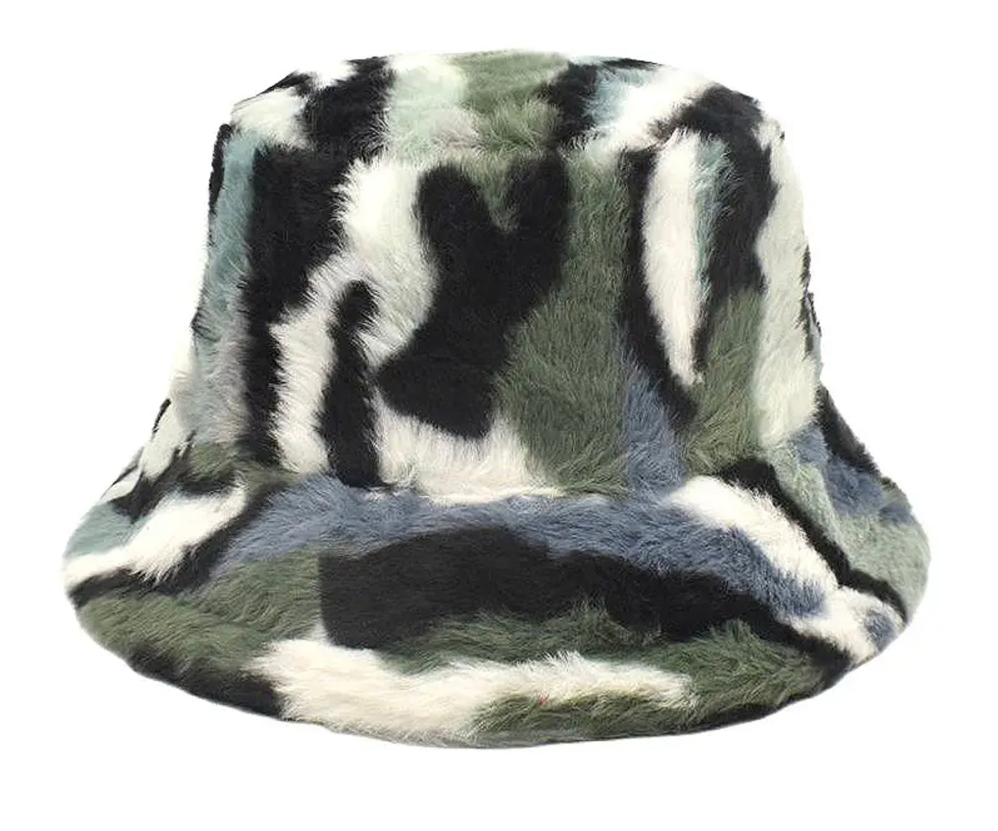 Camouflage Fur Bucket Hat