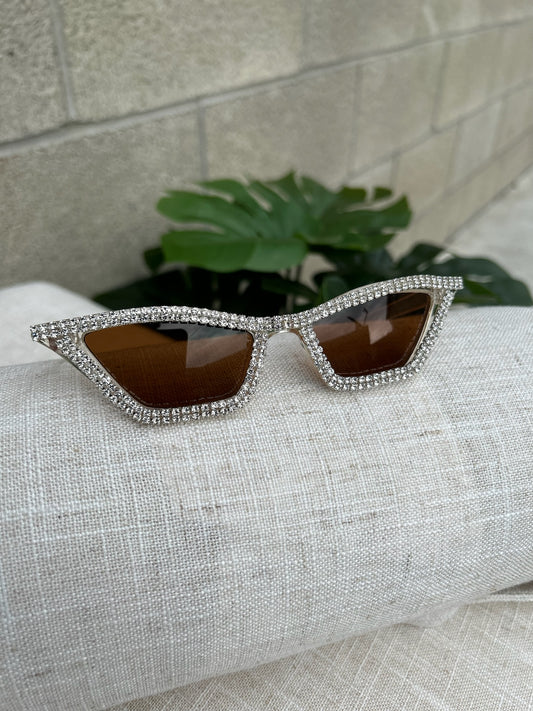 Cat Eye Rhinestone Sunglasses