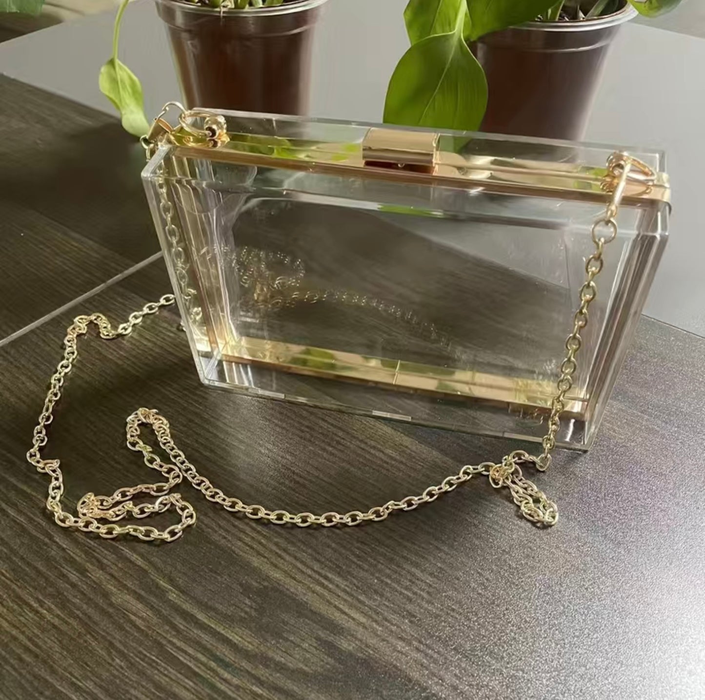 Transparent Acrylic Evening Clutch